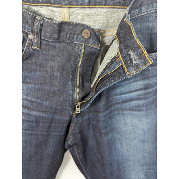 Citizens of Humanity Gage Jeans 36x33 Dark Wash Slim Straight Distressed Faded - Picture 8 of 10